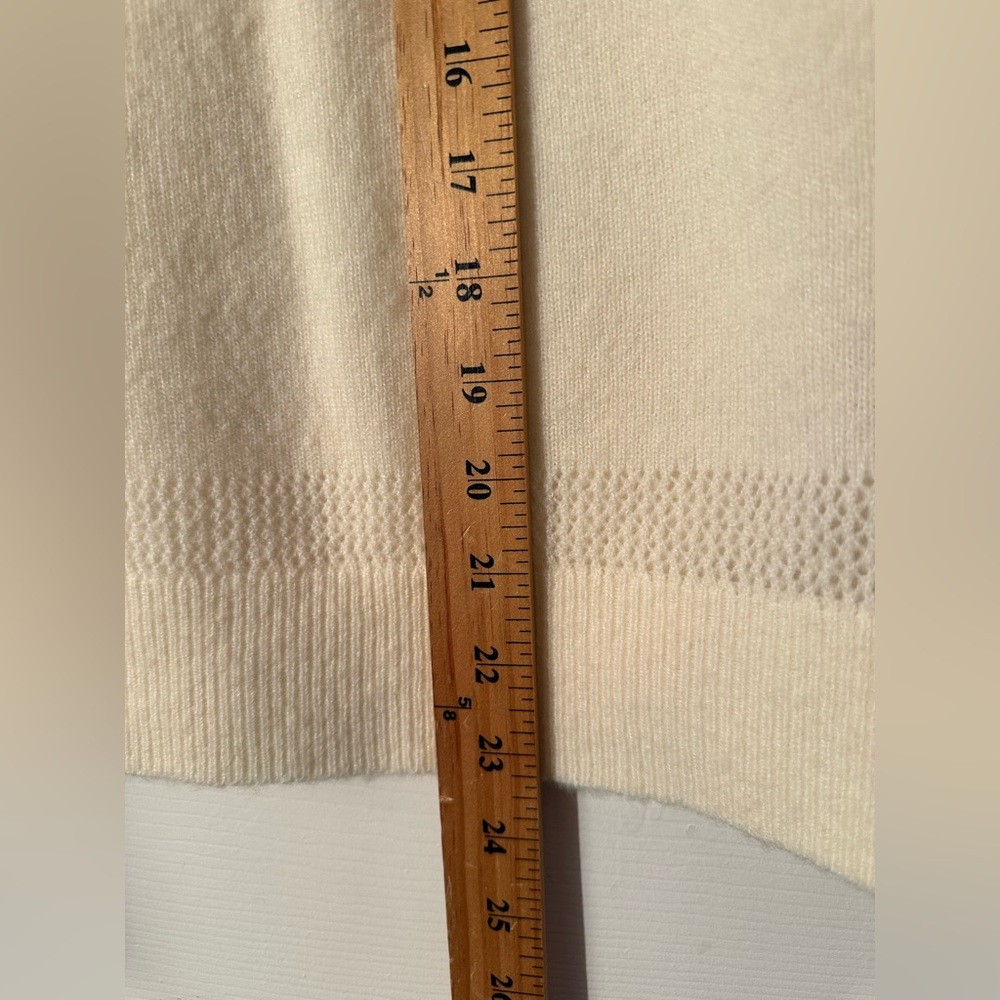 ANTHROPOLOGIE Plus 1X Ivory Pewter Balloon Sleeve Wool Blend Boho Lace Sweater - Picture 14 of 16